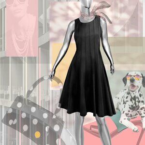 DRESS Flirty Fit & Flair in Black